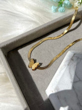 Stainless Golden Butterfly Snake Chain Necklace - Crazy Women