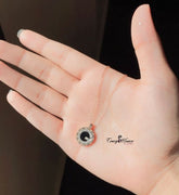 Stainless G Letter Rose Gold with Stone Necklace – Elegant & Stylish Jewelry - Crazy Women