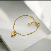 Gold Plated Heart shape bracelet - Crazy Women