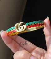 Elegant Gucci Gold Stainless Steel Bangle – Trendy Bracelet - Crazy Women