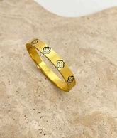 18K Gold Plated Clover Zircon Bangle - Elegant Jewelry for Girls & Women at best price