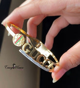 Gucci-Inspired Stainless Steel Bangle – Luxury Bracelet for Women - Crazy Women