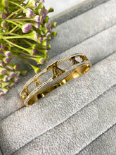 LV Stone Stainless Steel Bangle – Elegant Luxury Bracelet for Women - Crazy Women