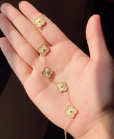 Vancleef Golden Stainless Steel Bracelet – Timeless Elegance for Women - Crazy Women