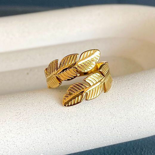 Double Leaf Wrap Ring