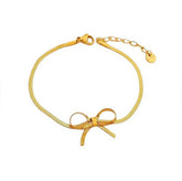 Elegant Gold Bow Bracelet for Women