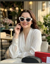 Prada Cat-Eye Sunglasses for Women – White Frame Luxury Designer Shades