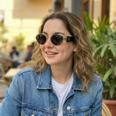 Miu Miu Round Black Sunglasses for Women – Luxury Designer Eyewear with Case