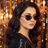 Fendi Oval Black Sunglasses with Gold Metal Frame – Luxury Designer Shades