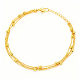 Elegant Gold Multi-Layer Beaded Bracelet for Women