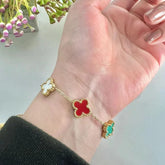 MULTI COLOR DOUBLE SIDE VANCLEEF BRACELET - Crazy Women