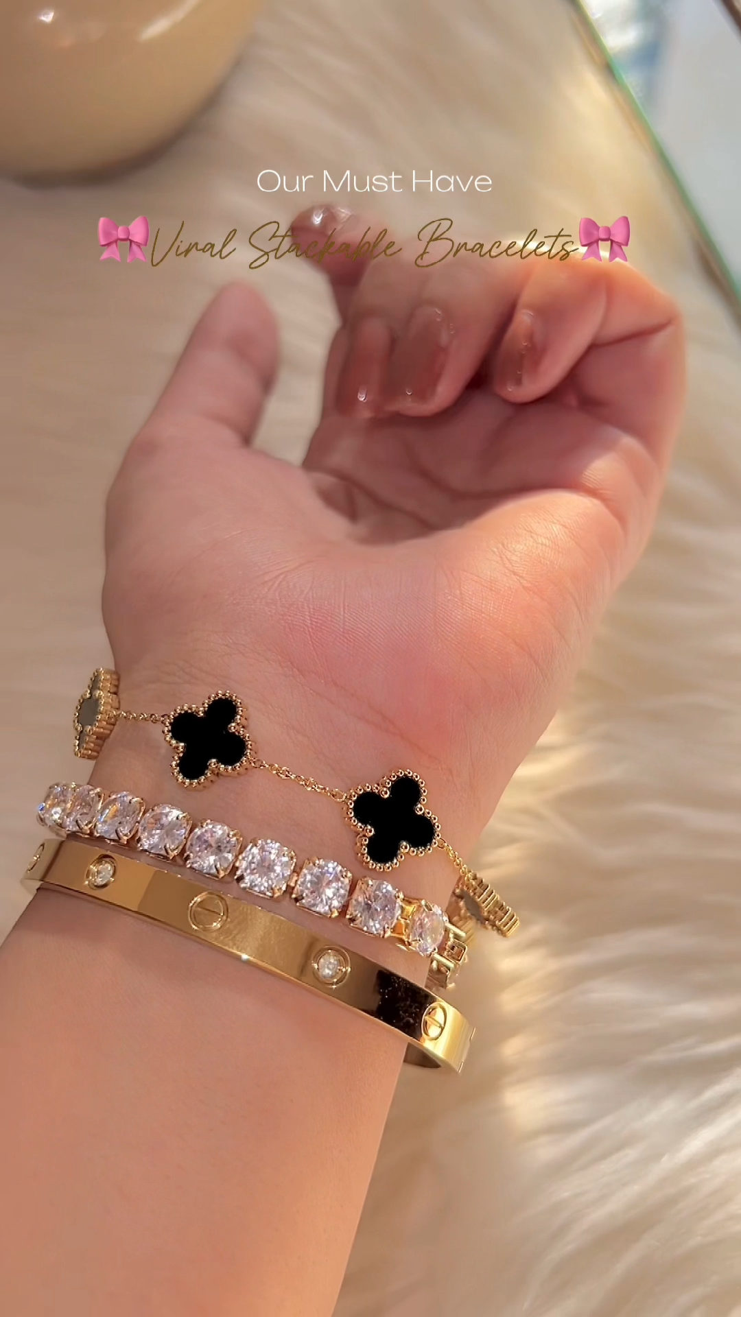 Eterna Luxe Stack Set – Elegant & Luxurious Bracelet and Bangle Set