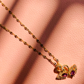 Stainless Purple Swan Necklace - Crazy Women is the Choice of millions