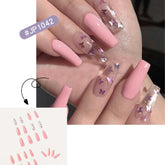 fake nails | fake nails pakistan
Fashion Pink Laser Butterfly Wearing Art Finished Nail with stickers - 3243246 - Crazy Women is the Choice of millions