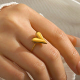 Gold Heart Statement Ring