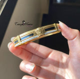 Versace-Inspired Gold Bangle – Stainless Steel Luxury Bracelet