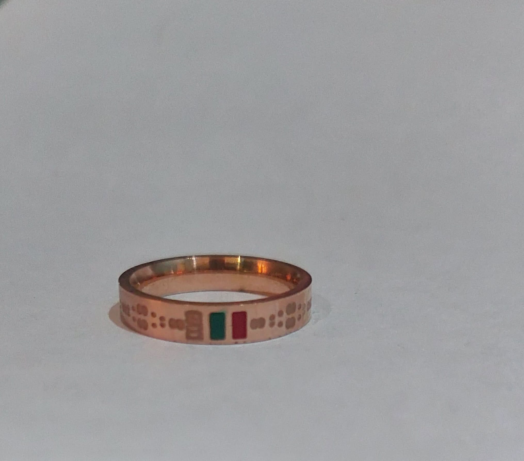 artificial rings |  Double lines Rose Gold Ring - Crazy Women