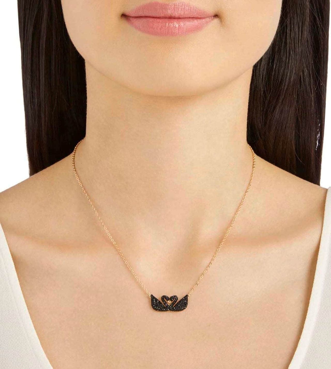 Korean Black Double Swan Necklace | Jewelry Store | Jewelry Shop - Crazy Women