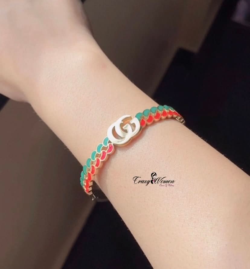 Elegant Gucci Gold Stainless Steel Bangle – Trendy Bracelet - Crazy Women