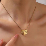 Yellow chimes Chain Pendant for Women Style waterproof tarnish free - Crazy Women