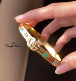 Gucci-Inspired Stainless Steel Bangle – Luxury Bracelet for Women