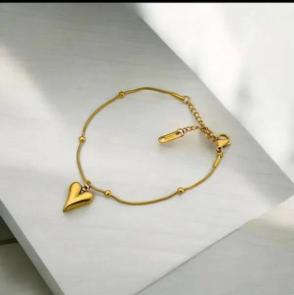 Gold Plated Heart shape bracelet