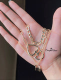 Three Layer Lock Pendant Long Necklace | Jewelry Online | Jewelry Store - Crazy Women