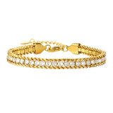 Luxury Jewelry Women Accessories Cubic Zirconia Cuban Chain Tennis Chains Bracelet Stainless Steel - Crazy Women