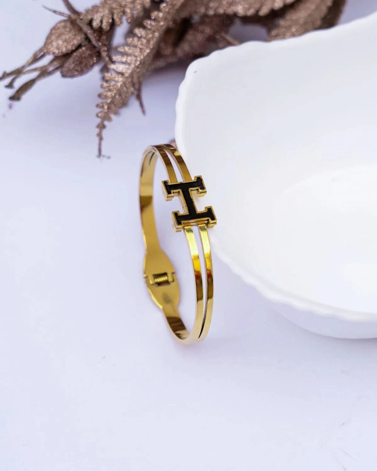 Stainless steel H Bracelet- 3243558 - Crazy Women