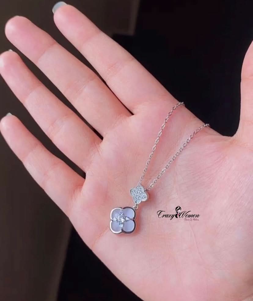 Silver White Stainless Pearl Necklace – Elegant & Timeless Jewelry