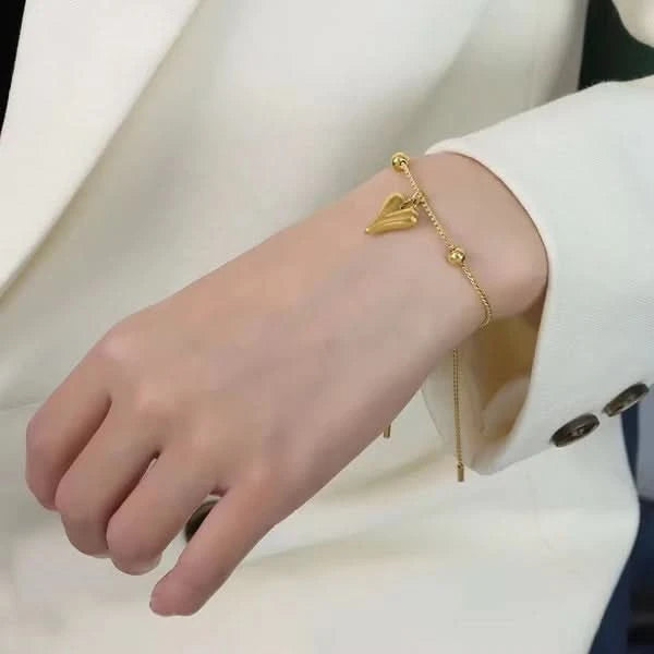 Gold Plated Heart shape bracelet