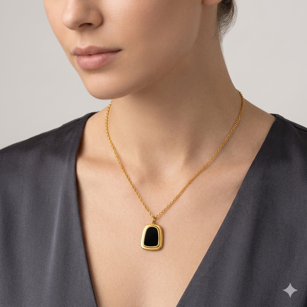 Black Onyx Pendant Necklace