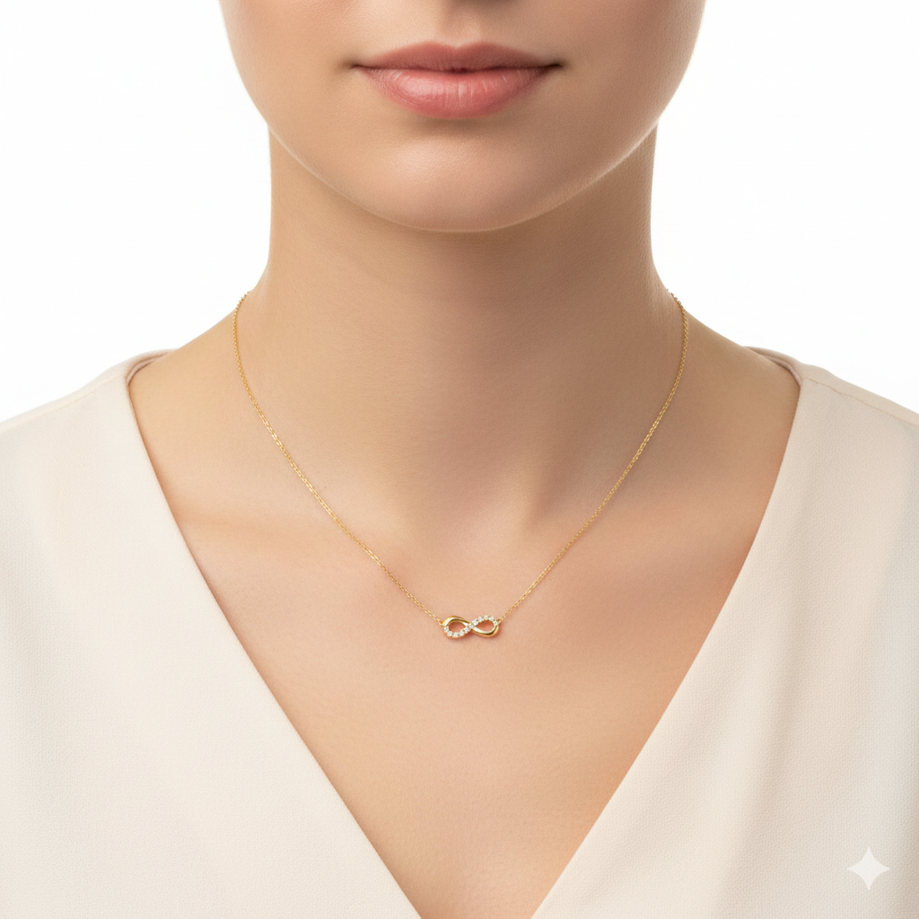 Gold Infinity Symbol Necklace