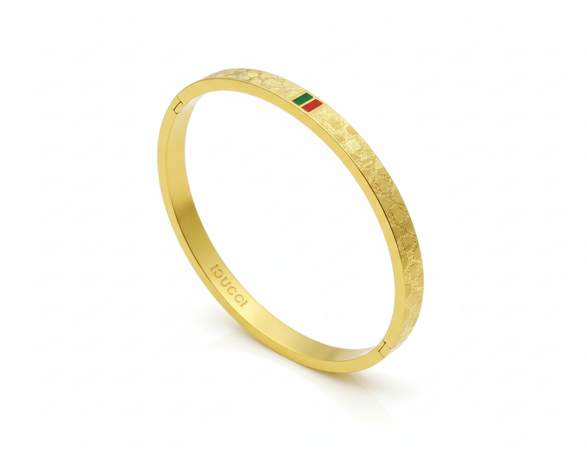 Gucci Stainless Steel Bangle – Luxury Designer Bracelet for Women