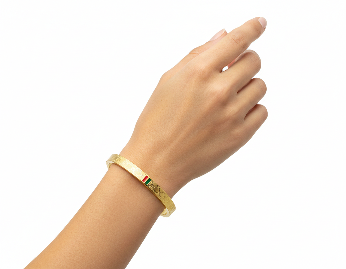Gucci Stainless Steel Bangle – Luxury Designer Bracelet for Women