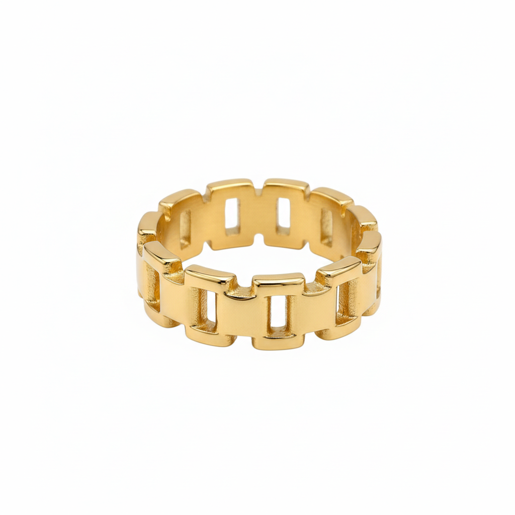 Minimalist Industrial Style Statement Ring