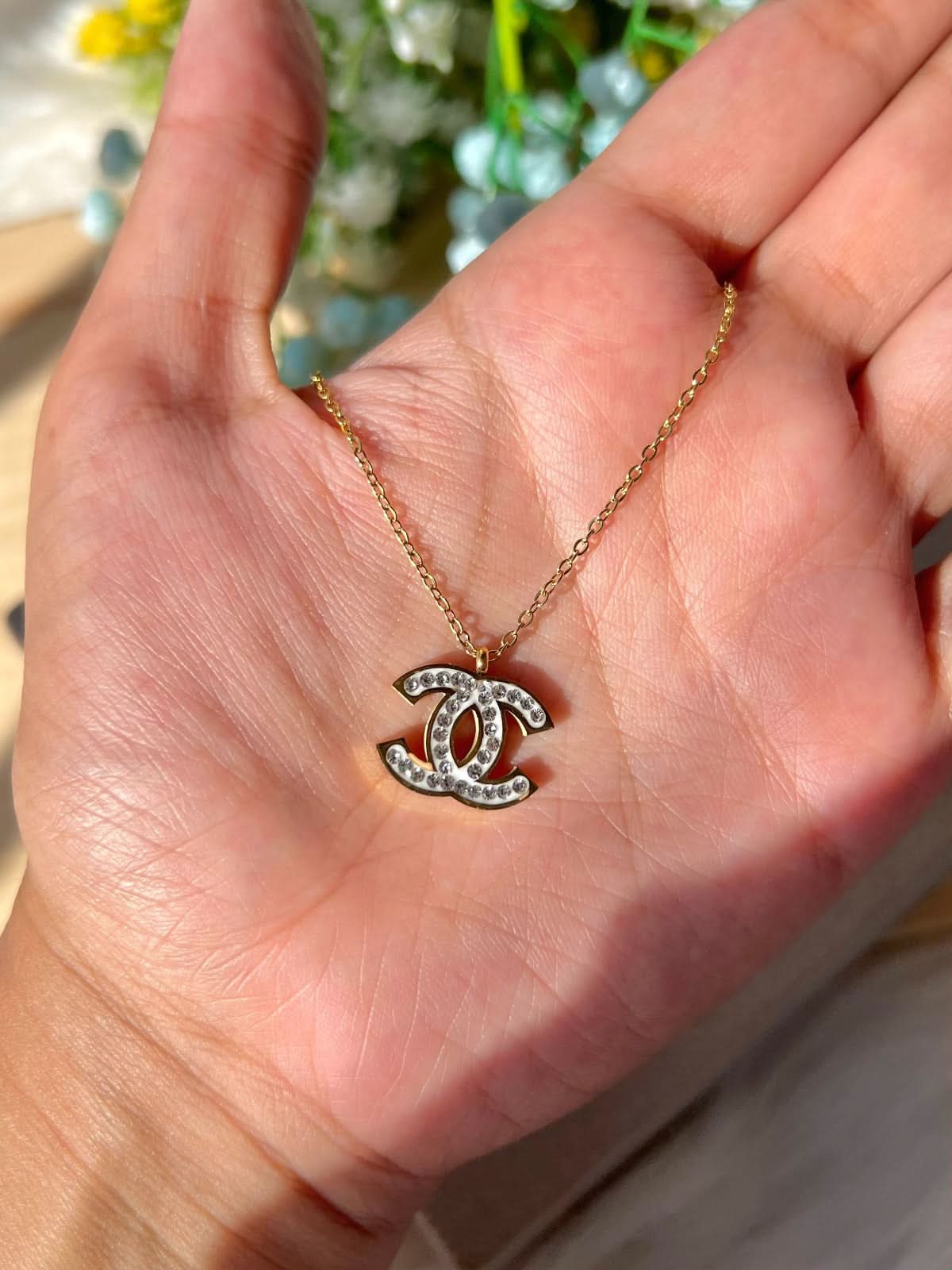 Stainless steel CC Stone Necklace | Jewelry Store | Jewelry Online - Crazy Women