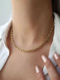 Milas Golden Stainless Necklace – Elegant & Anti-Tarnish - Crazy Women