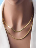 Milas Twisted & Snake Chain Necklace Combo - Crazy Women