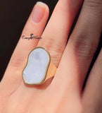 Organic Pearl Statement Ring"