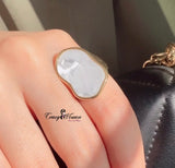Organic Pearl Statement Ring"