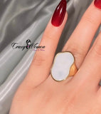 Organic Pearl Statement Ring"