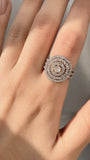 Golden White Zircon AD Adjustable Ring - Crazy Women
