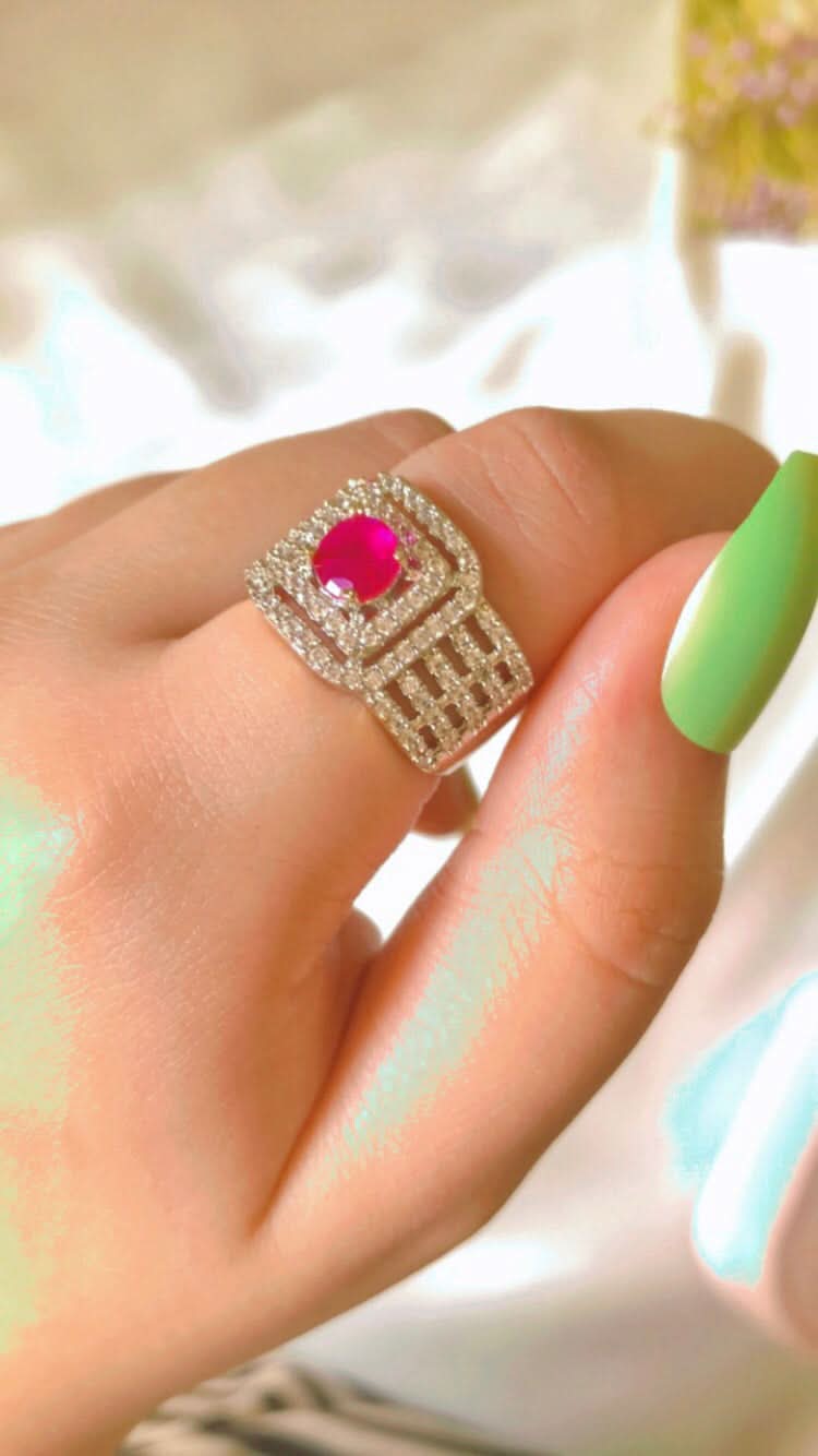 artificial rings for girs | artificial rings | AD Zircon Adjustable Ring - Crazy Women