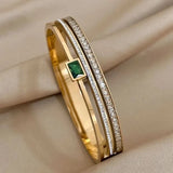 Premium Quality Zircon Emerald Bracelet - Perfect for Girls & Women - Crazy Women
