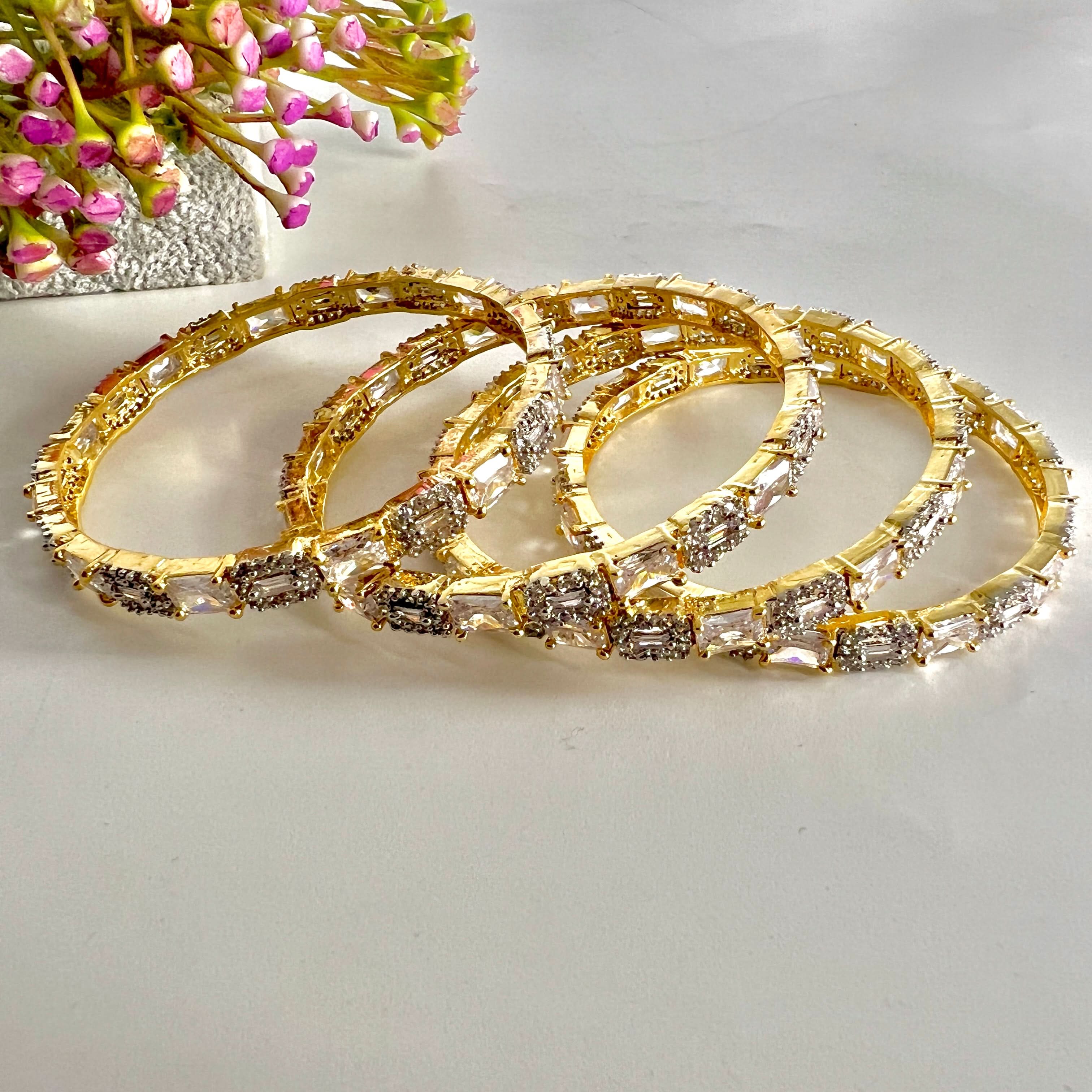 American Diamond Bangle 2pc. set - Crazy Women