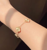 Vancleef Golden Stainless Steel Bracelet – Timeless Elegance for Women - Crazy Women
