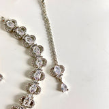 AD Necklace Set Zircon White - Crazy Women