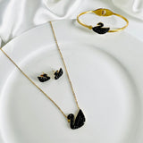 Stainless Bangle, Earring and Necklace Set - Crazy Women