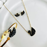 Stainless Bangle, Earring and Necklace Set - Crazy Women
